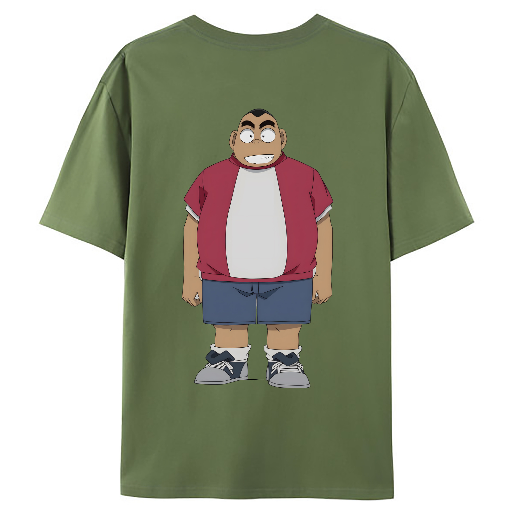 （画像用） 名探偵コナン 小嶋 元太 こじま げんた Detective Conan Kojima Genta 綿100％ メンズ半袖Tシャツ（バックプリント） 通気性